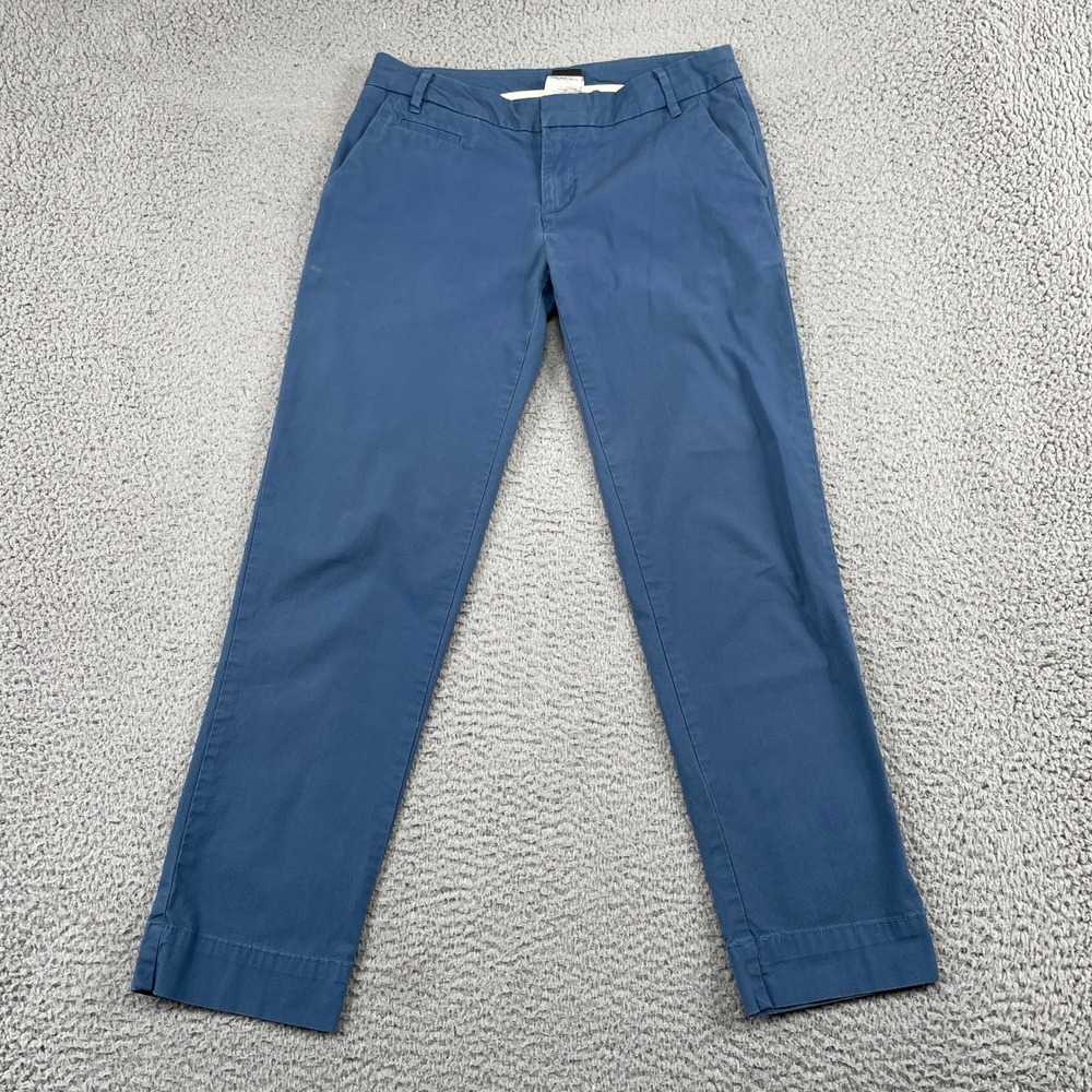 Patagonia Pants Women 2 Blue Chino Straight Leg Organic Cotton Spandex Outdoor